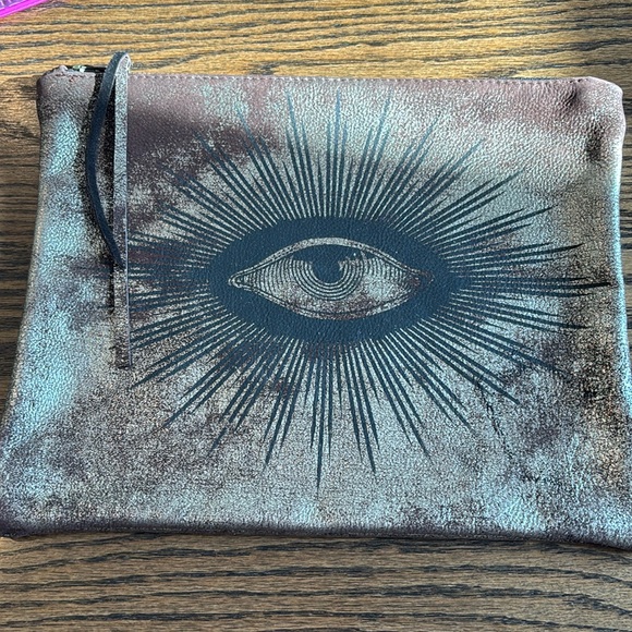 TOTEM Handbags - TOTEM Metallic evil eye leather clutch